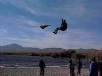 Just after takeoff. The headwind resulted in rapid altitude gain.